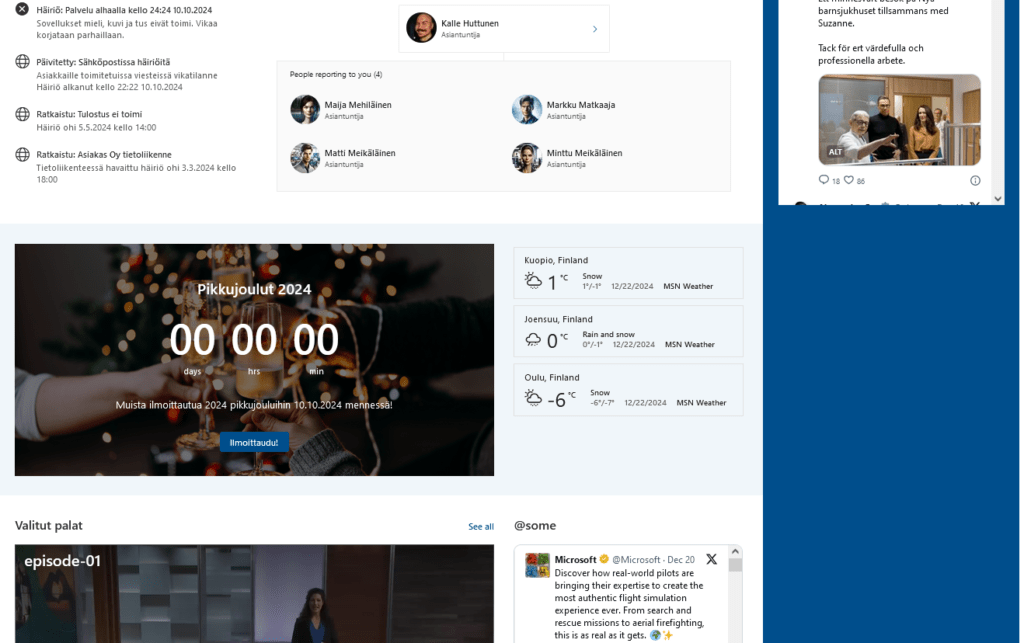 Sharepoint-Intra esimerkkikuva