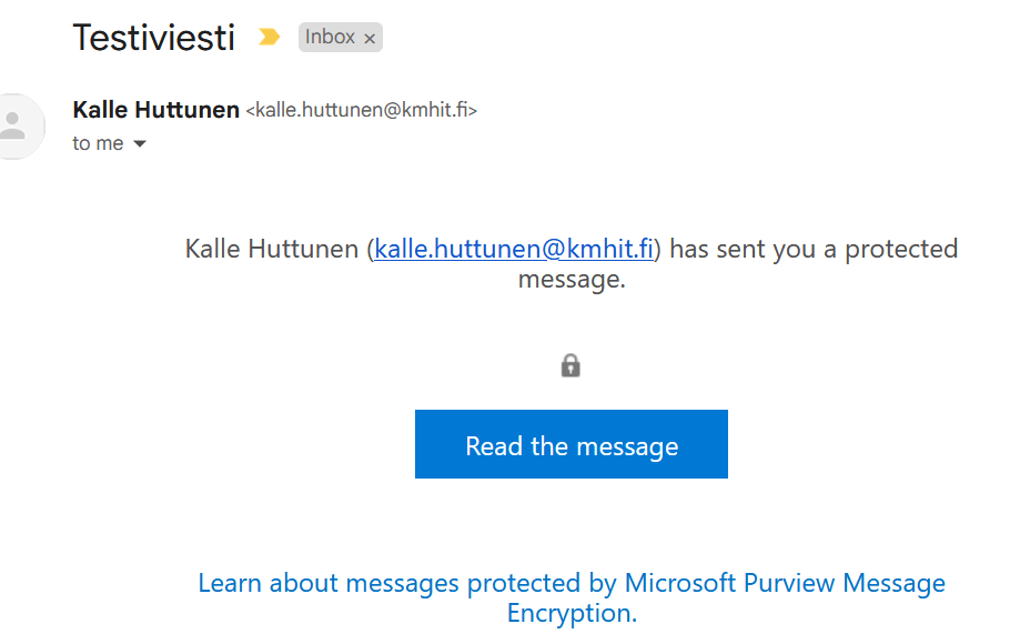 Microsoft 365 turvasähköposti